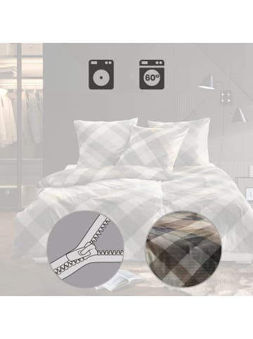 Irisette Edel-Flausch-Biber Bettwäsche in braun