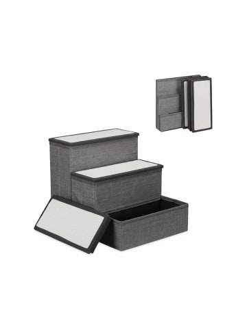 relaxdays Hundetreppe in Grau - (B)40 x (H)39 x (T)49 cm