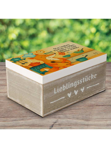 Mr. & Mrs. Panda Geschenkbox Fuchs Koch Design mit Spruch in Weiß