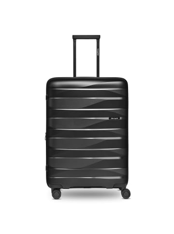Bergpfeil Travel 4-Rollen Trolley M 66 cm mit Dehnfalte black night metallic