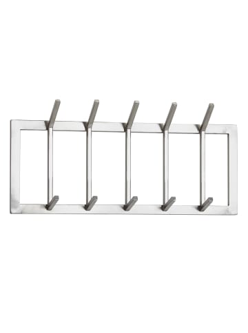 KADIMA DESIGN Wandgarderobe Metall Silber 65x30x10 cm Design Flurgarderobe Stahl,