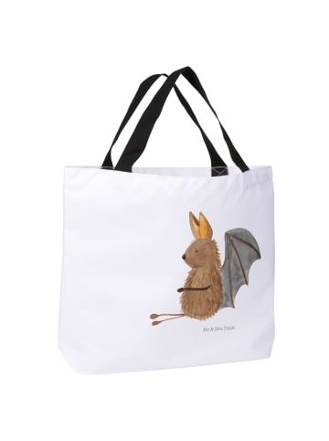 Mr. & Mrs. Panda Stofftasche Fledermaus Sitzen ohne Spruch in Weiß