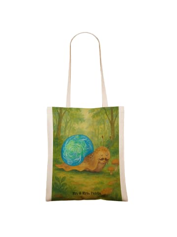 Mr. & Mrs. Panda Tote Bag Schnecke Sir Design ohne Spruch in Weiß