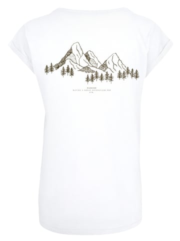F4NT4STIC Damen T-Shirt PLUS SIZE Mountain Berge in weiß