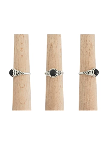 mantraroma 925er Silber - Ringe mit Onyx