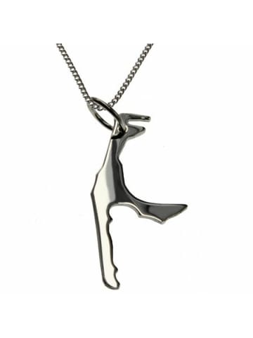 Schmuckador 50cm Halskette + Sylt Anhänger in massiv 925 Silber in silber