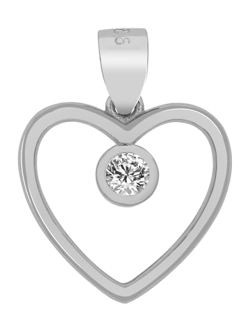 Adeliás Damen Anhänger – Herz Herzanhänger aus 925 Silber in silber