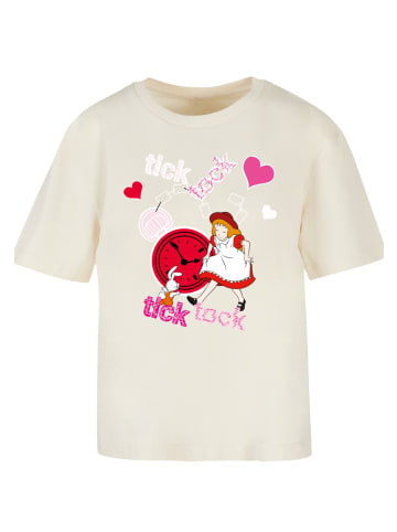 F4NT4STIC Tee Alice im Wunderland Tick Tock in Whitesand