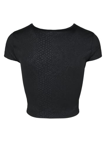 Urban Classics Cropped T-Shirts in black snake