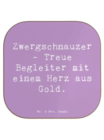 Mr. & Mrs. Panda Untersetzer Gläser Spruch Zwergschnauzer Herz m... in Lavendeltraum