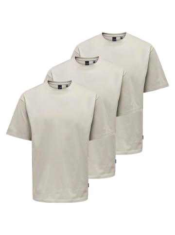 ONLY & SONS T-Shirt Onsfred in Silver lining