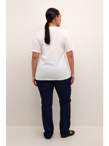 KAFFE curve T-Shirt kurzarm KCrie Regular fit in Chalk