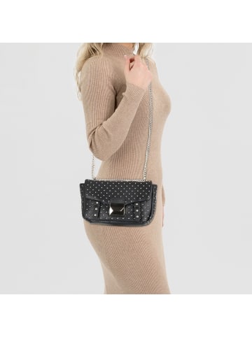 Seidenfelt Jomala Schultertasche 24 cm in black with tiny rivets
