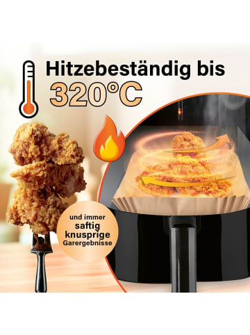Gourmetmaxx GOURMETmaxx Backpapier-Schalen für Heißluft-Fritteuse Doppelkorb 22x14x4,5cm b