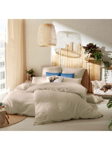 Erwin Müller Halbleinen, Leinen / Halbleinen Bettwäsche Sparpaket 4-teilig Deggendorf in natur