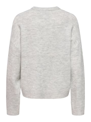 ONLY Strickpullover in Light Grey Melange
