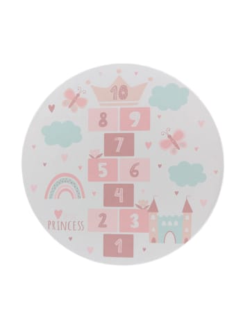 KADIMA DESIGN Kinderteppich waschmaschinenwaschbar Prinzessinnen‑Hüpfkästchen in Creme