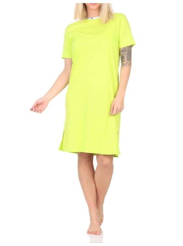 NORMANN Kurzarm Nachthemd floraler Print - 85577 in grün