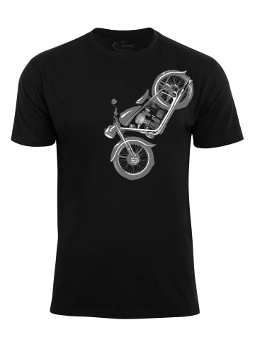 Cotton Prime® T-Shirt Vintage Motorcycle in schwarz