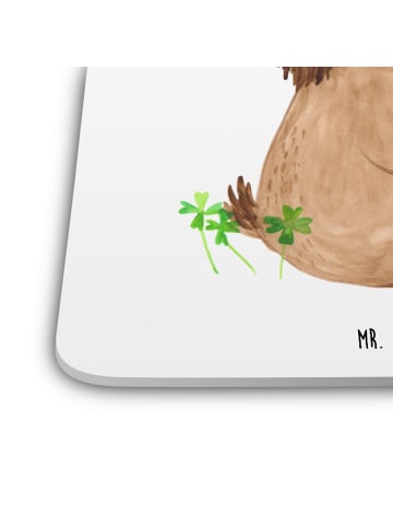 Mr. & Mrs. Panda Untersetzer Hund Kleeblatt ohne Spruch in Weiß