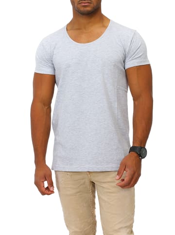 Joe Franks Joe Franks Joe Franks Herren Basic T-Shirts Round DEEP in grey melange