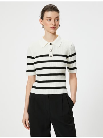 KOTON Sweater in Schwarz Gestreift