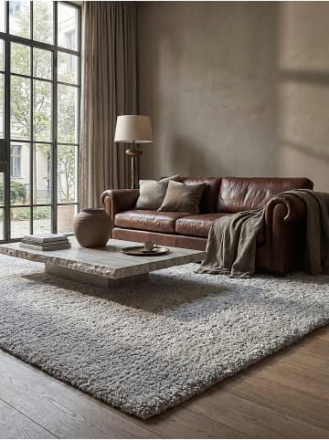 KADIMA DESIGN Strapazierfähiger und kuscheliger Hochflor-Teppich in Grau