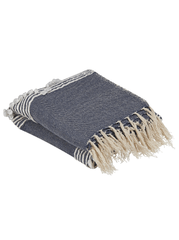 Beliani Kuscheldecke NEMLI in Blau - (W) 130 x (H) 1 x (L) 150 cm