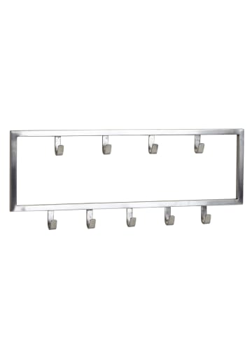 KADIMA DESIGN Wandgarderobe Metall Silber 50x20x4 cm Design Flurgarderobe Stahl,