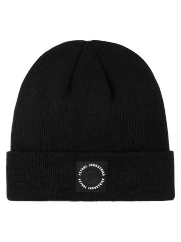 Petrol Industries Logo-Strickbeanie Steelpoint in Schwarz