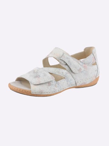 WALDLÄUFER Sandalette in elfenbein-gemustert