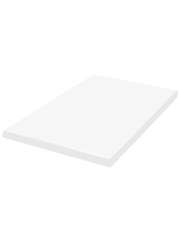 Beliani Topper CALM in Weiß - (W) 120 x (H) 6 x (L) 200 cm