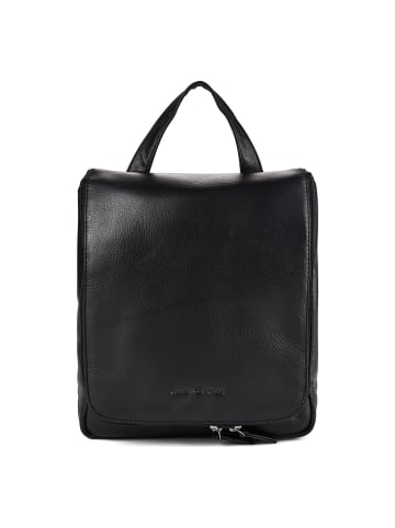 Greenburry Vintage Kulturbeutel Leder 25 cm in schwarz