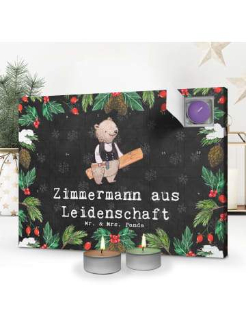 Mr. & Mrs. Panda Adventskalender Zimmermann Leidenschaft mit Spruch in Kreidetafel