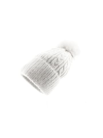 Faera Wintermütze mit Flechtmuster OneSize mit Innenfutter - warmhaltend in Weiß