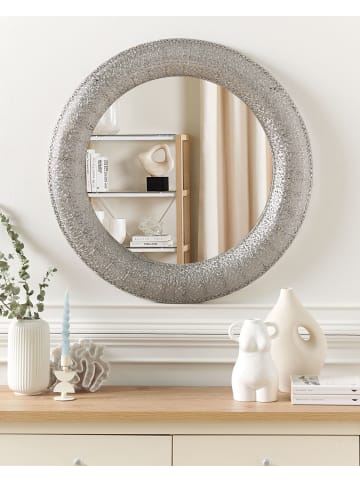 Beliani Wandspiegel CHANNAY in Silber - (W) 80 x (H) 80 x (L) 5 cm