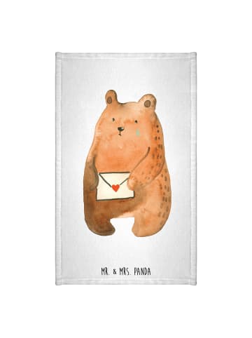 Mr. & Mrs. Panda Gästetuch Bär Vermissen ohne Spruch in Weiß