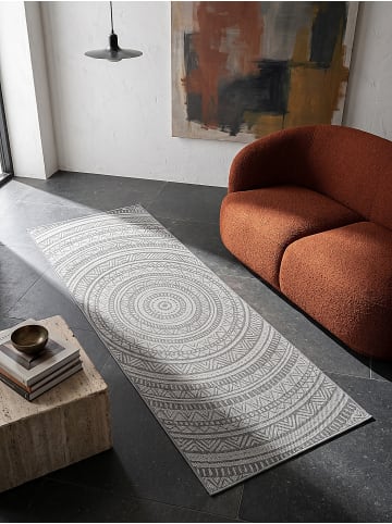 KADIMA DESIGN Läufer Orientalisch flachgewebt pflegeleicht Wohnzimmer Flur in Anthrazit