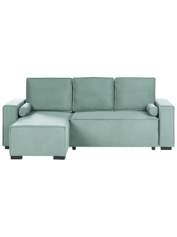Beliani Schlafsofa EDANE in Grün/Schwarz - (W) 232 x (H) 94 x (L) 150 cm