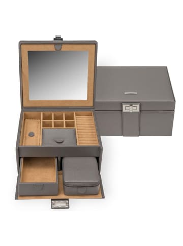 Windrose Marvella - Schmuckkoffer mit Reiseetui 21.5 cm (rose) in ash