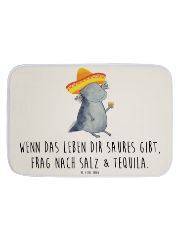 Mr. & Mrs. Panda Badvorleger Axolotl Tequila mit Spruch in Weiß