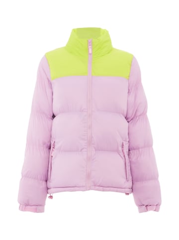 cosimon Damen Wattierte Steppjacke in Macaron Pink Saure Limette
