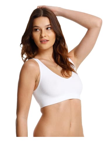 Yenita® Seamless Bustier 3er Set Wohlfühl-BH in weiss