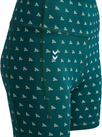 Hummel Leggings "Hiit Aop Impact Hw Short Tights" in Grün
