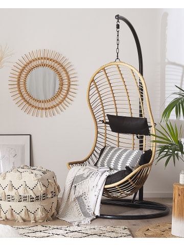 Beliani Hängesessel PINETO in Braun/Schwarz - (W) 80 x (H) 199 x (L) 97 cm