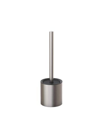 relaxdays WC-Bürstenhalter in Silber/ Schwarz