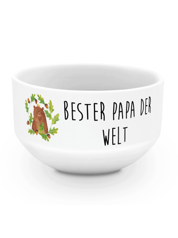 Mr. & Mrs. Panda Müsli Schale Bär König mit Spruch in Weiß