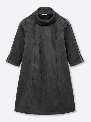 sheego Velours-Kleid in graphit
