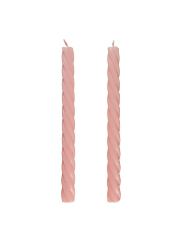 Butlers Butlers Stabkerze TWISTED 2er-Set in Rosa