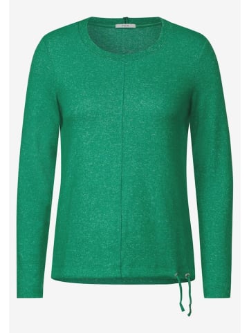 Cecil Langarmshirt in easy green melange